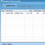 Adreamsoft PDF to Word Converter Download screenshot