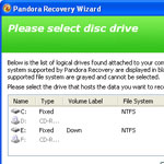 Pandora Recovery Software Download screenshot